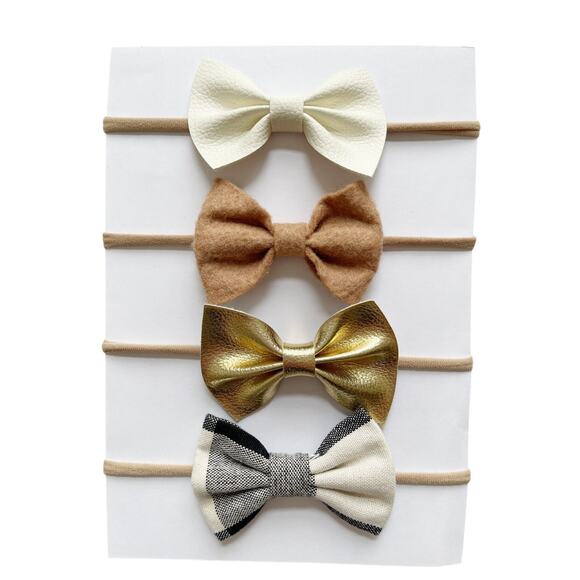 Neutral Bow Headband Bundle 0-24m - Picture 2 of 3